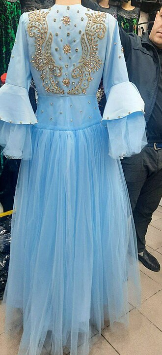 Binafsha atlas kelin libosi